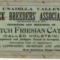 Stock Breeders' Association Card, Dutch Friesian Cattle c.1879