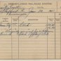Pennsylvania Railroad System Employee Record Cards, Heavy Paper, Pair c.1899