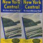New York Central Railroad Timetable Map, Yellow & Blue Cover c.1951