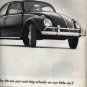 VW Bug Volkswagen Beetle Ad, Black & White c.1962