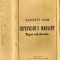 Barrett's Clerkship Documents, Supervisor's Warrant, Report & Account Forms c.1872