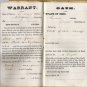 Barrett's Clerkship Documents, Supervisor's Warrant, Report & Account Forms c.1872