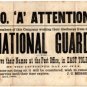 Civil War Broadside Co. 'A' of National Guard, Toledo Ohio c.1866