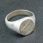 WWI Trench Art Ring, Airplane Aluminum, Etched Bordeaux c.1918