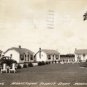 Manistique Michigan Postcard, Tourist Cabins & Mobil Station, Black & White Real Photo c.1941