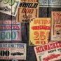 Autolite Spark Plugs Ad, Racing Poster on Fence, Full Color Illustration c.1962