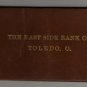 East Side Bank Company Check Books, Toledo Ohio, Brown & Tan Leather c.1890