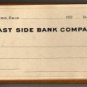 East Side Bank Company Check Books, Toledo Ohio, Brown & Tan Leather c.1890