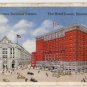 Boston Massachusetts Postcard, South Station and Dewey Square c.1940