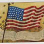 Patriotic Postcard, American Flag & The Star Spangled Banner in Triumph Shall Wave c.1908