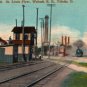 Toledo Ohio Postcard, St. Louis Flyer on Wabash Railroad near Water Works Complex c.1917