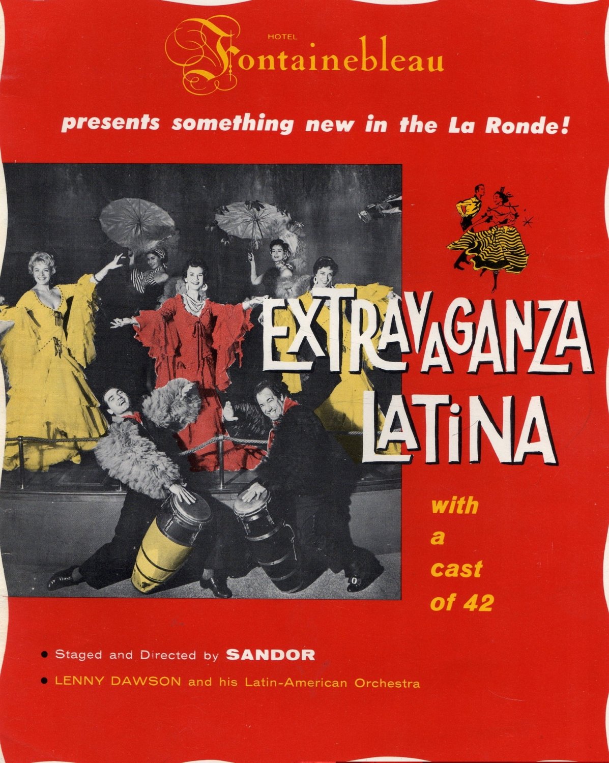 Hotel Fontainebleau Program, Extravaganza Latina & The Boom Boom Room c.1951
