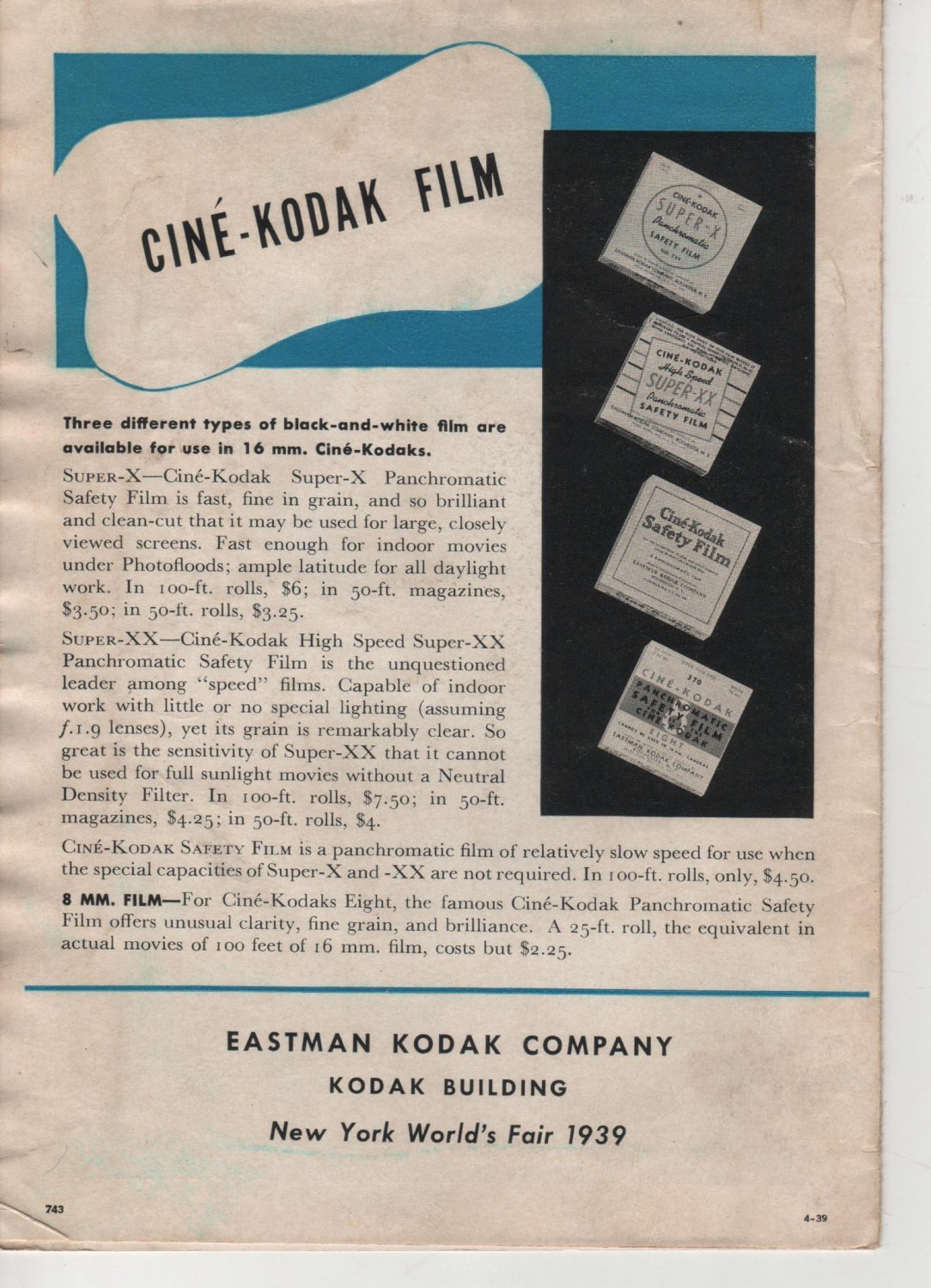 Eastman Kodak Brochures, New York World's Fair c.1939