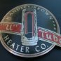 Handley-Brown Heater Company, "U" Tube Water Heater, Art Deco Metal Nameplate c.1925
