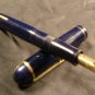 Wahl Eversharp Skyline Pen, Navy Blue with Gold Trim c.1945