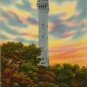 Provincetown Massachusetts Postcard, Pilgrim Memorial Monument, Town Hill c.1953