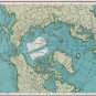 Polar Regions Map, Rand McNally Collier's World Atlas c.1949