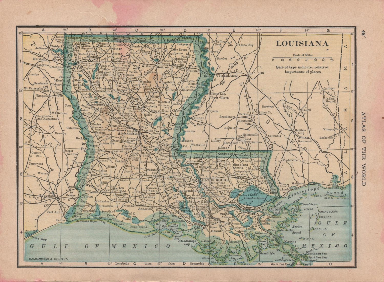 U.S. State Maps, Alabama to Wyoming, C.S. Hammond & Co. Atlas, 49 Total ...