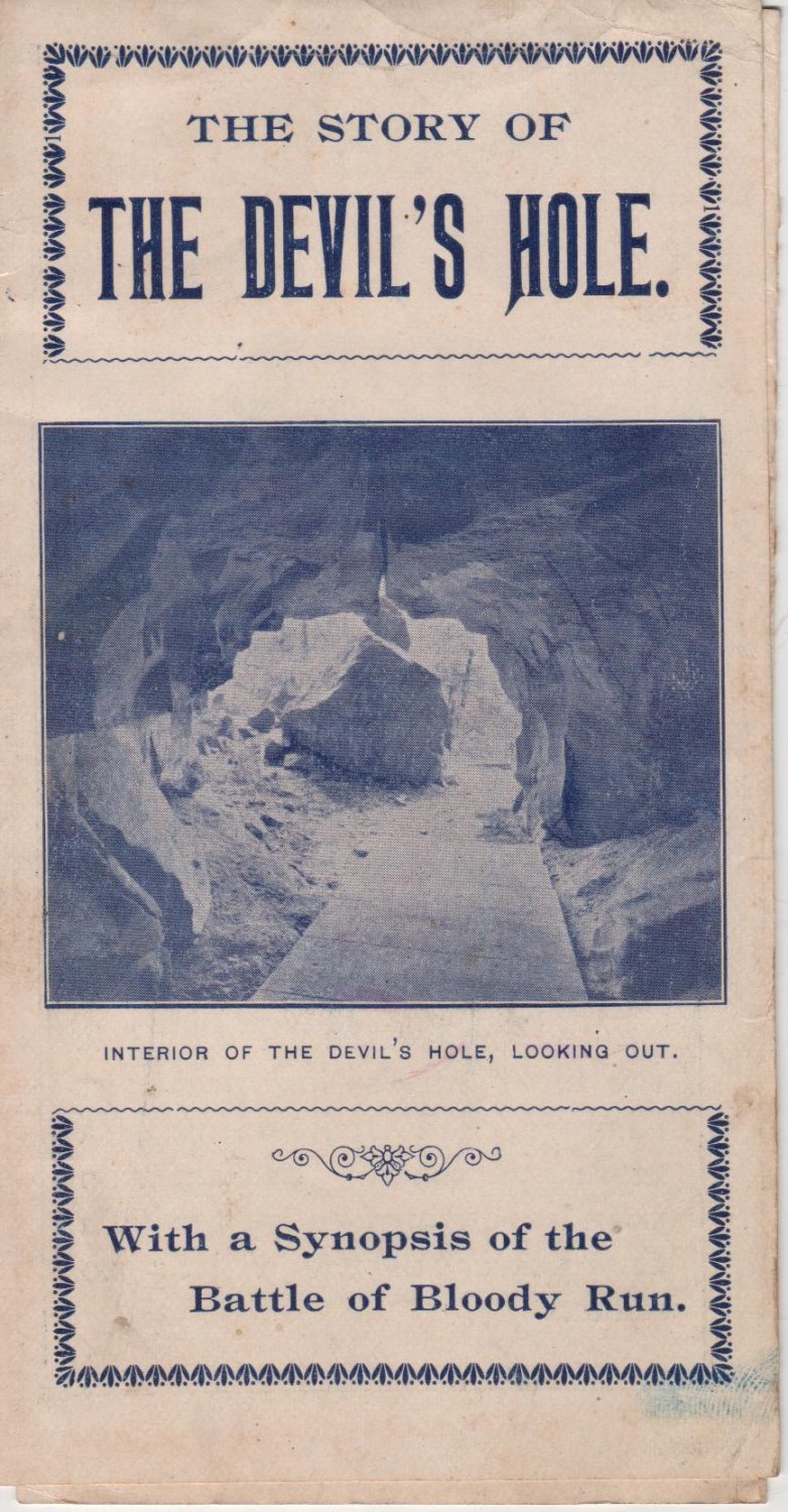 The Devil's Hole Brochure with Photo, Niagara New York, The Battle of Bloody Run c.1889