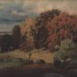 Autumn Oaks, George Inness, Pictorial Review Print, Full Color c.1924