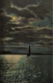 Toledo Ohio Postcard, Moonlight on Maumee Bay, Woolworth's c.1911