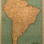 Map of South America, Rand McNally, Collier's World Atlas,Four Color c.1949