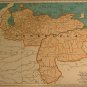 Map of Venezuela, Rand McNally for Collier's World Atlas, Four Color c.1949