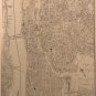 Maps of Upper & Lower Manhattan, Rand McNally & Co, Collier's World Atlas, Black & White c.1949