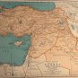 Map of Turkey, Syria and Iraq, Rand McNally, Collier's World Atlas, Four Color c.1949