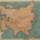 Map of Asia, Rand McNally for Collier's World Atlas, Four Color c.1949