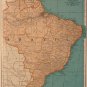 Map of Brazil & Guianas, Rand McNally, Collier's World Atlas, Four Color c.1949