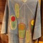 Suede Geometric Pattern Poncho c.1960