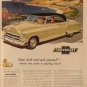 Chevrolet Auto Ad, Car on Coastal Road, Full Color c.1951
