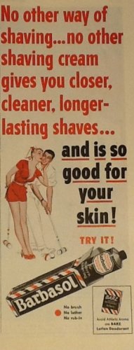 Barbasol Ad with Young Couple Playing Croquette, Color c.1951
