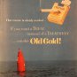 Old Gold Cigarettes Ad with Buoy on Water, Full Color c.1951