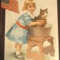 Behr Bros. & Co. Grand and Upright Pianos Ad Card, Original Flag Stickpin c.1893