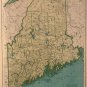 Map of Maine, Rand McNally for Collier's World Atlas c.1949