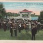 Orlando Florida Postcard, Band Concert on Lake Eola, Full Color  c.1930