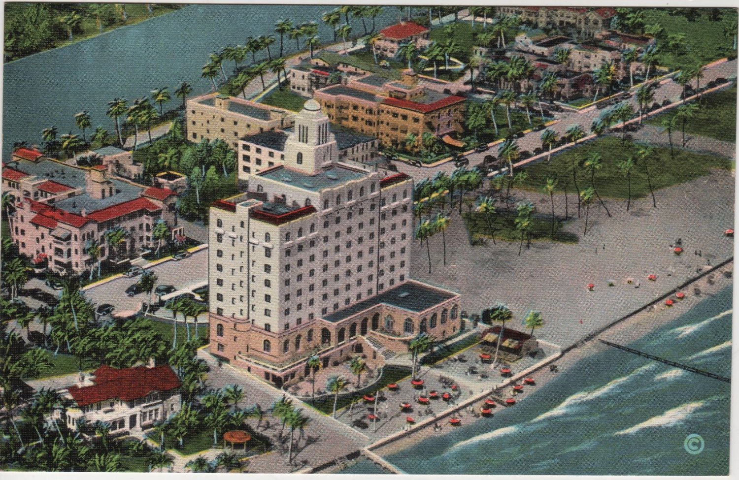 1947 MIAMI, FL, BOATWRIGHT HOTEL POSTCARD