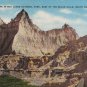 South Dakota Postcard, Badlands National Park, East of the Black Hills, Full Color c.1939