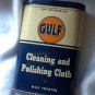 Gulf Cleaning & Polishing Cloth in Lidded Tin, For Automobiles & Furniture c.1940