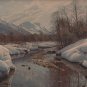 The First Thaw by Peder Mork Monsted, Pictorial Review Color Print c.1923