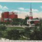 New Haven Connecticut Postcard, Trinity Church, Taft Park & Center Church Across The Green c.1929