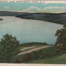 New York Landscape Postcard, Keuka Lake from Bluff Point, Full Color c.1927