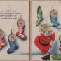 Christmas Dime Holder Money Card, Santa Going Down Chimney c.1950