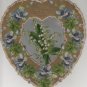 Valentines Day Card, Bouquet of Wildflowers and Leaves, Embossed c.1890