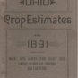 State of Ohio Crop Estimate Book, Mentions Ohio State Fair c.1891