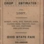 State of Ohio Crop Estimate Book, Mentions Ohio State Fair at Columbus c.1887