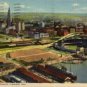Cleveland Ohio Postcard, East 9th St. Pier & Municipal Stadium c.1942