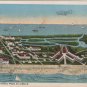 Cedar Point Ohio Postcard, View From An Airship, Full Color c.1930